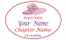 White Oval name Badge Artwork 118Pink